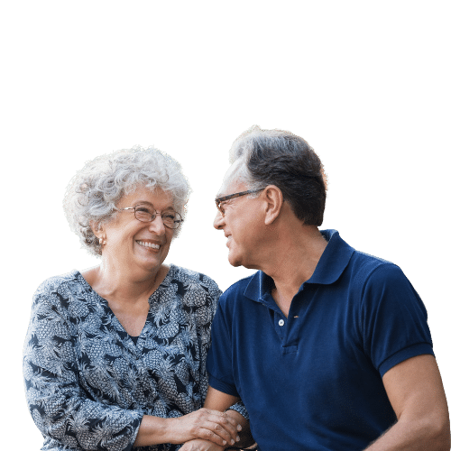 senior couple having fun